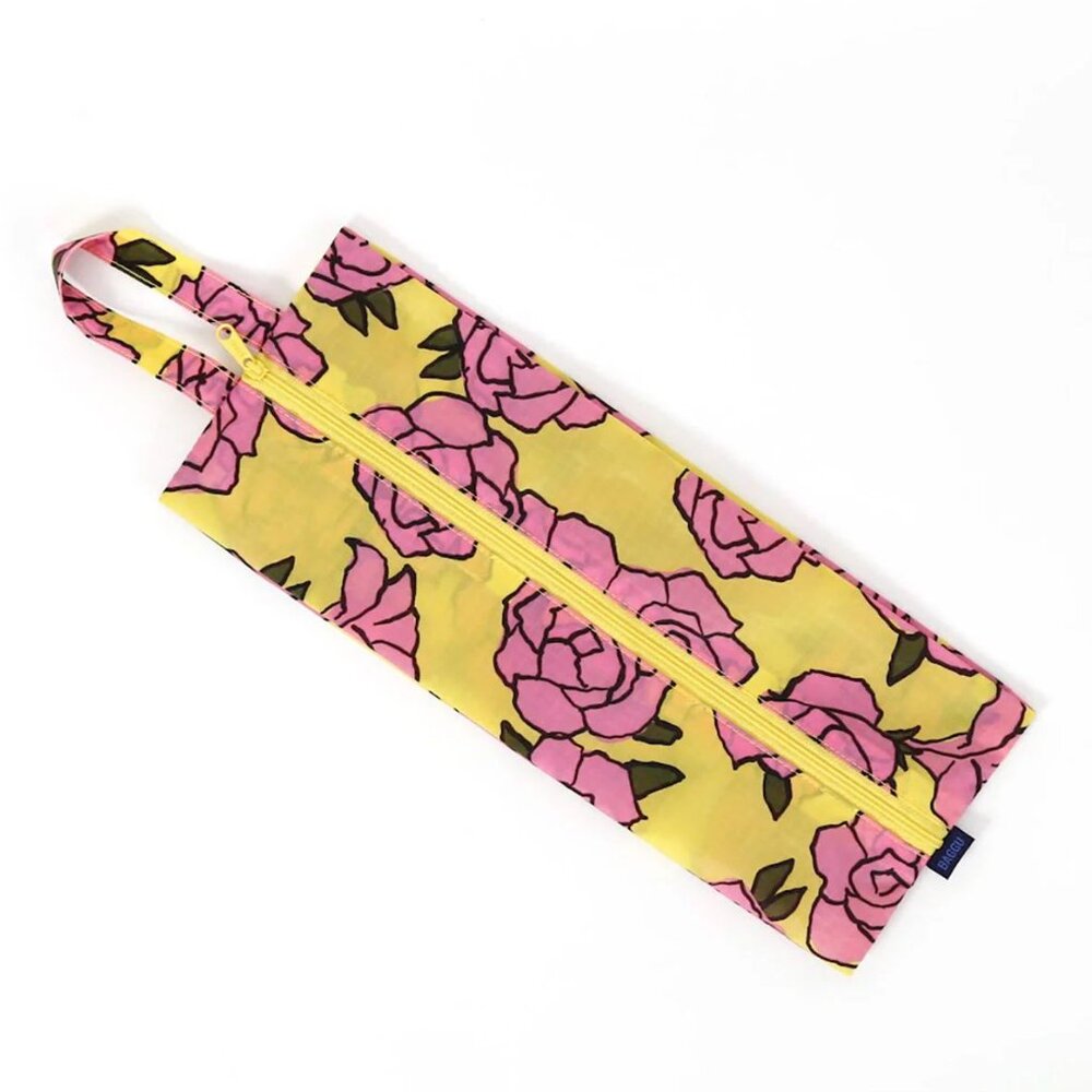 NWOT Baggu 3D Zip Pouch Medium - Rose (Garden Flowers) - Picture 4 of 9